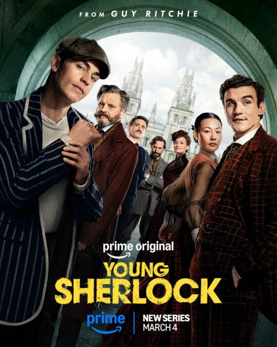 Young Sherlock Prime Video series key art featuring the teenage detective in Victorian England