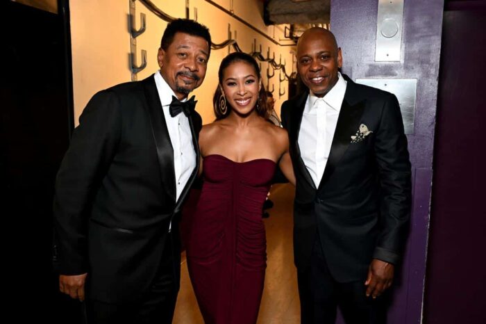 Robert Townsend and Dave Chappelle attend the AFI Life Achievement Award honoring Eddie Murphy at the Dolby Theatre in Hollywood, April 2026