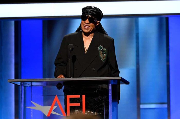 Stevie Wonder attends the AFI Life Achievement Award honoring Eddie Murphy at the Dolby Theatre in Hollywood, April 2026