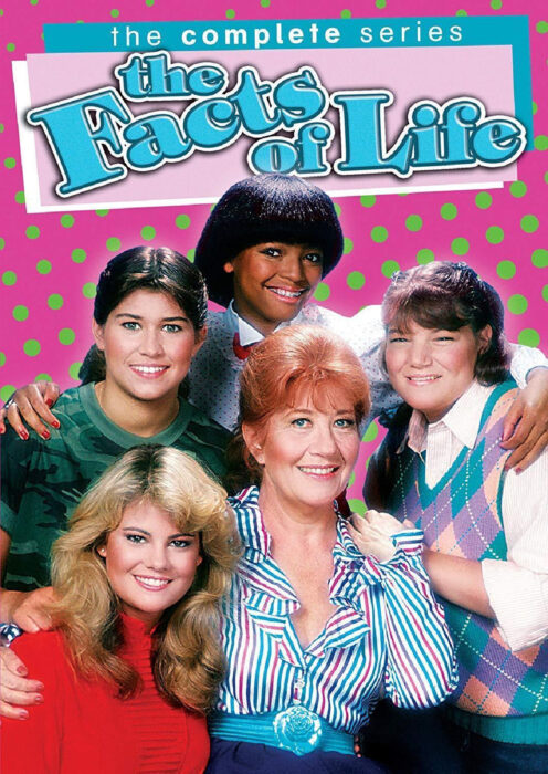 Key art for The Facts Of Life featuring the cast