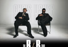 Chris Brown And Usher R&B Tour 2026 Dates And Tickets Chris Brown and Usher pose in black suits for the R&B Tour 2026 Raymond and Brown Tour official promo image