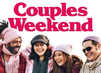 ‘Couples Weekend’ Trailer: Secrets, Snowstorms & A Cocktail That Changes Everything “Couples Weekend” movie poster featuring Alexandria Daddario, Daveed Diggs, Josh Gad, and Ashley Park trapped in a snowy cabin during a blizzard