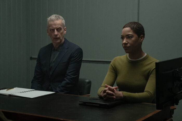Peter Capaldi and Cush Jumbo in "Criminal Record," premiering April 22, 2026 on Apple TV