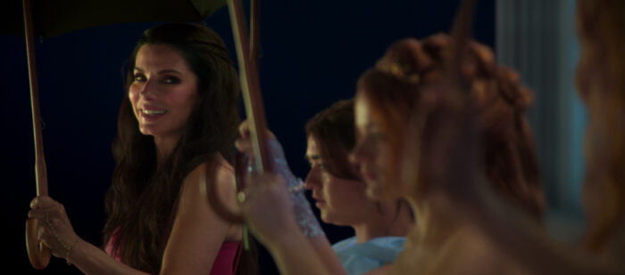 Sandra Bullock, Maisie Williams, and Joey King in “Practical Magic 2” Owens family scene