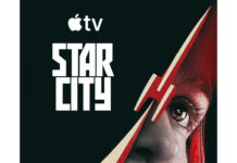 ‘Star City’ Trailer Reveals A Dark Twist On The Space Race “Star City” key art featuring a cosmonaut face split by a rocket design, promoting the Apple TV space race drama series
