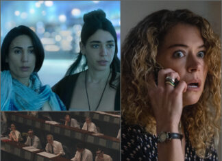 What’s New On Apple TV May 2026: 4 Shows Worth Watching Collage featuring Liraz Chamami and Talia Lynne Ronn in “Unconditional,” Tatiana Maslany in “Maximum Pleasure Guaranteed,” and Rhys Ifans in “Star City,” premiering on Apple TV May 2026