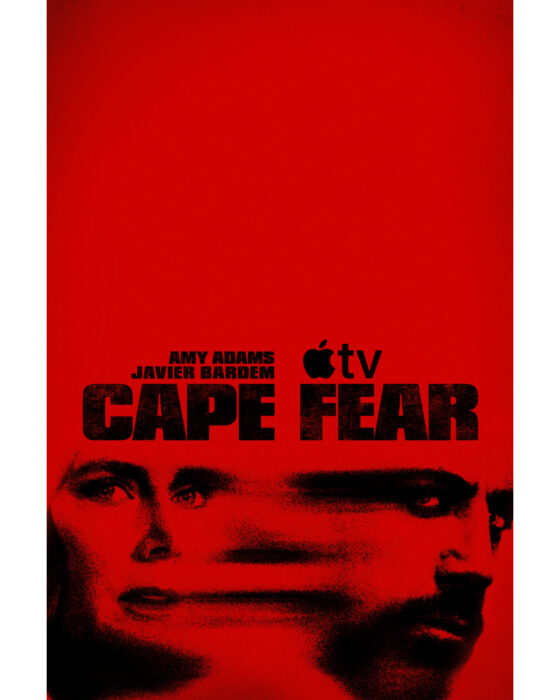 Amy Adams, Patrick Wilson, and Javier Bardem in the official key art for Apple TV’s thriller series “Cape Fear.”