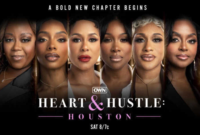 The cast of “Heart & Hustle: Houston” Season 2 pose together in glamorous fashion for the official OWN series key art.