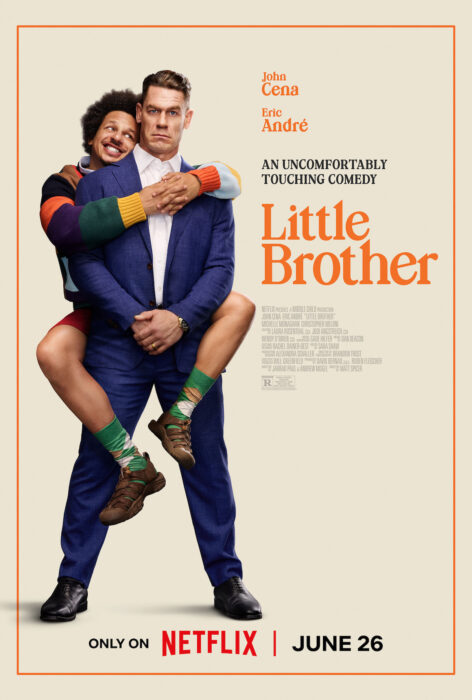 John Cena and Eric André in “Little Brother,” premiering June 26, 2026 on Netflix.