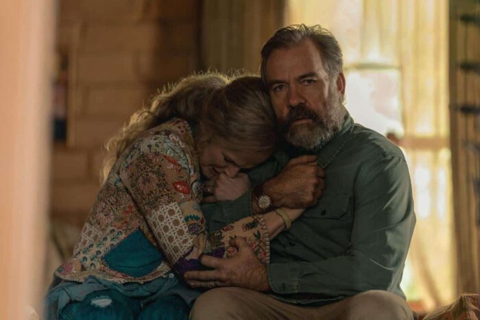 Maxine Peake and Brendan Cowell together in the new thriller series.