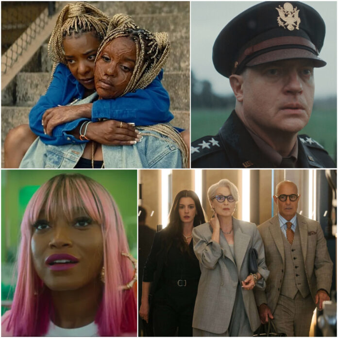 movies-in-theaters-may-2026-featured-collage Collage of movies in theaters May 2026 including Is God Is, The Devil Wears Prada 2, I Love Boosters, and Pressure scenes