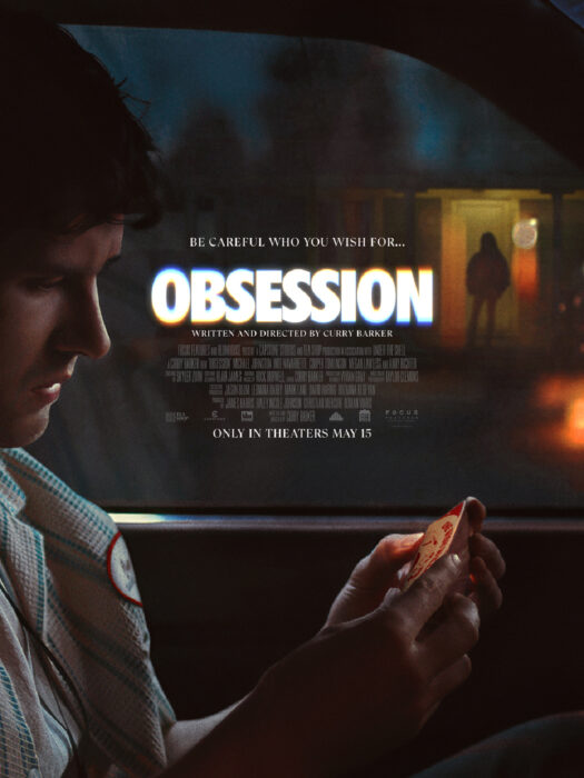Official movie poster for the supernatural horror film “Obsession” directed by Curry Barker