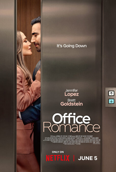 Jennifer Lopez and Brett Goldstein star in “Office Romance,” premiering June 5, 2026 on Netflix.