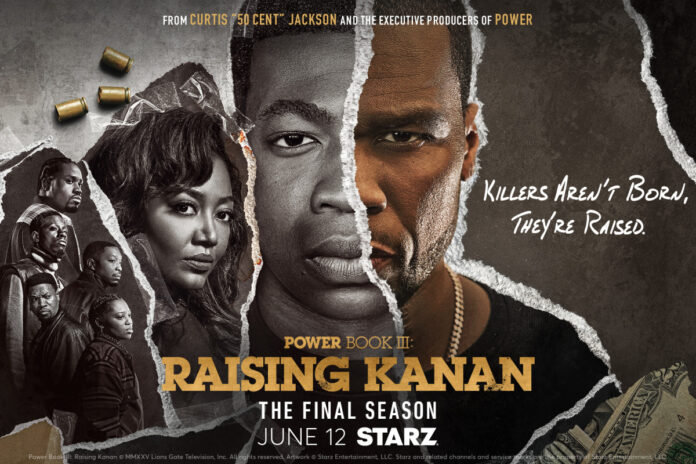 Official key art for “Power Book III: Raising Kanan” Season 5 featuring Kanan Stark ahead of the June 12 premiere on STARZ.