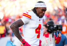 Rashee Rice Ordered To Serve 30 Days In Jail After Probation Violation Rashee Rice reacts during a Kansas City Chiefs game amid news of the NFL player being ordered to serve 30 days in jail for violating probation connected to the 2024 Dallas highway crash case.