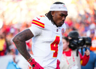 Rashee Rice Ordered To Serve 30 Days In Jail After Probation Violation Rashee Rice reacts during a Kansas City Chiefs game amid news of the NFL player being ordered to serve 30 days in jail for violating probation connected to the 2024 Dallas highway crash case.
