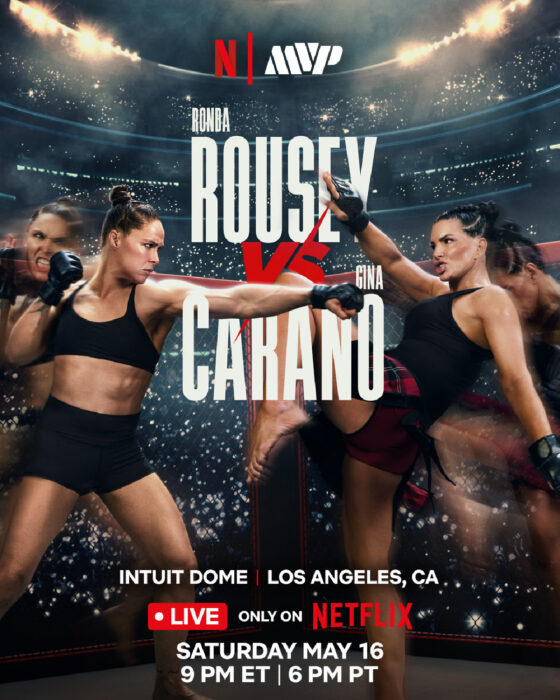 a Rousey and Gina Carano face off ahead of their Netflix live event premiering May 16, 2026.