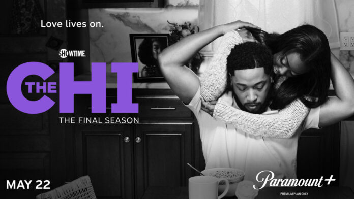 Key art for “The Chi” Season 8 final season on Paramount+ featuring the main cast standing together during the series’ emotional final chapter.