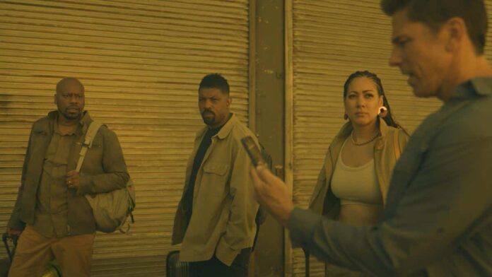 Cynthia Kaye McWilliams, Malcolm Barrett, Deon Cole, and Michael Trucco in "Average Joe" Season 2