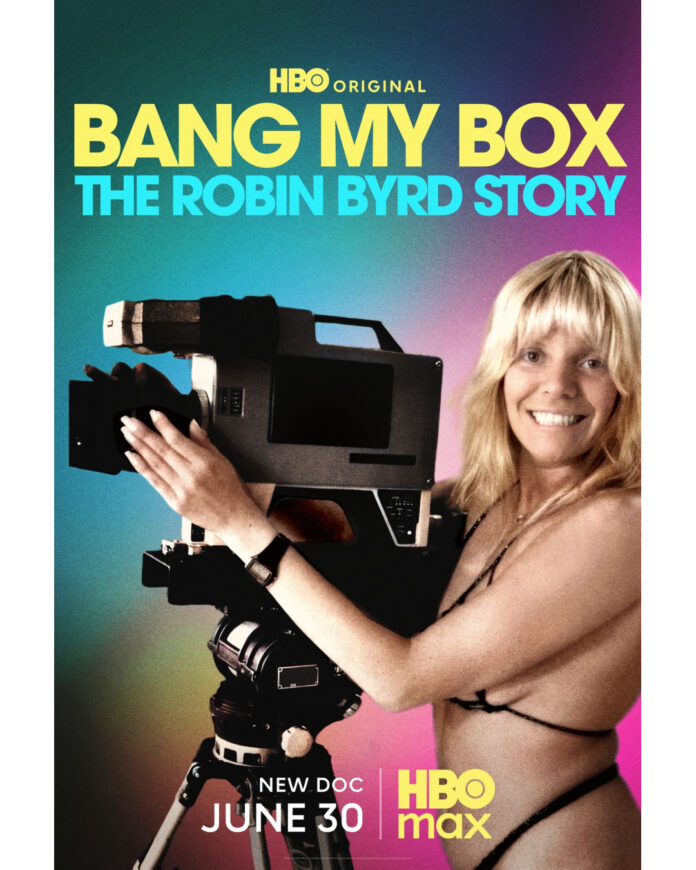 Official key art for HBO's documentary "Bang My Box: The Robin Byrd Story."