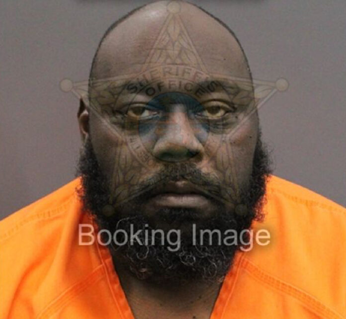 Faizon Love mugshot following his arrest in Hillsborough County, Florida, on contempt of court charges connected to an ongoing child support case.
