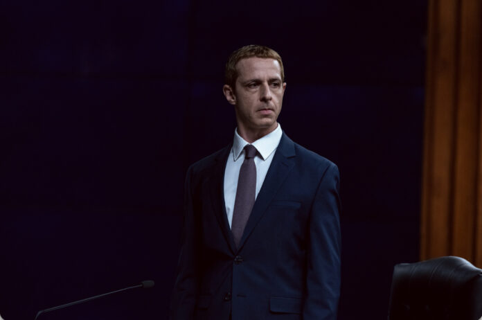 jeremy-strong-the-social-reckoning Jeremy Strong as Facebook founder Mark Zuckerberg in Aaron Sorkin's dramatic thriller "The Social Reckoning."