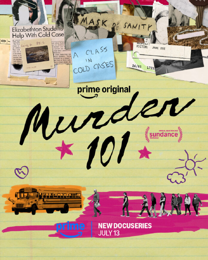 murder-101-key-art-prime-video Official key art for Prime Video's true crime docuseries "Murder 101," premiering July 13, 2026.