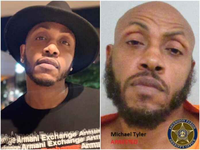 mystikal-prison-sentence-rape-case-photo-collage Side-by-side photo collage of rapper Mystikal featuring a recent image and a booking photo following his sentencing in a Louisiana rape case.