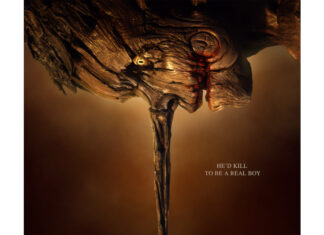 Pinocchio Unstrung Horror Movie Turns A Childhood Classic Into Nightmare Fuel Official key art poster for Pinocchio Unstrung, the 2026 horror movie starring Robert Englund and Richard Brake, arriving in theaters on July 24, 2026.