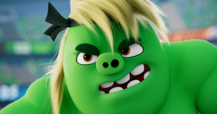 Porkchop, voiced by Tim Robinson, in a scene from "The Angry Birds Movie 3."