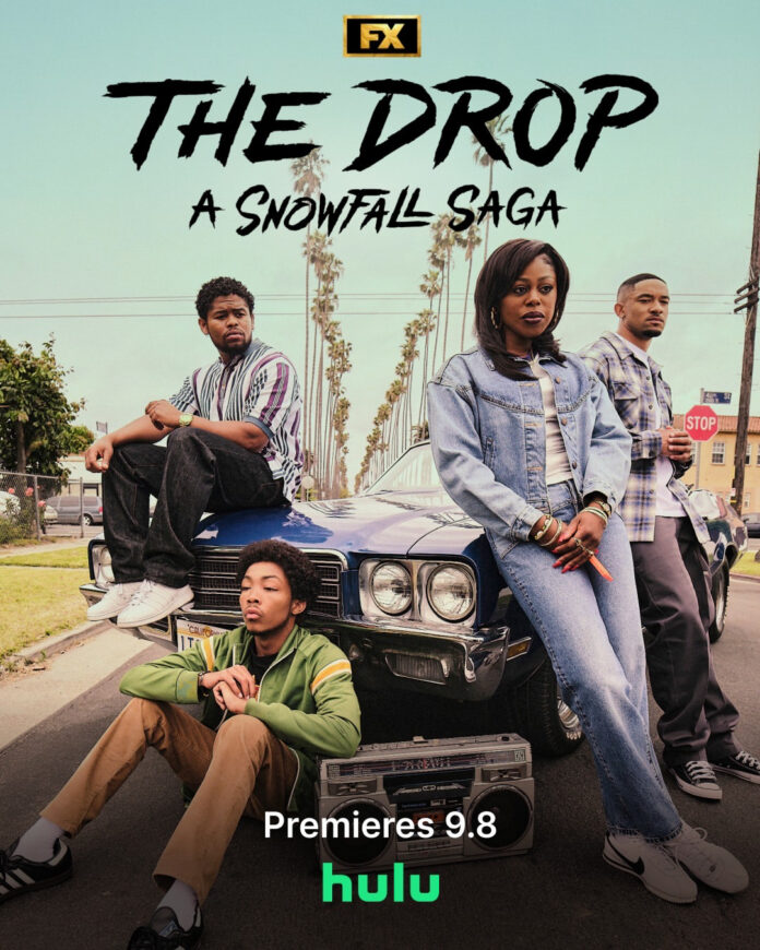 Official key art for The Drop: A Snowfall Saga premiering September 8 on FX and streaming on Hulu.