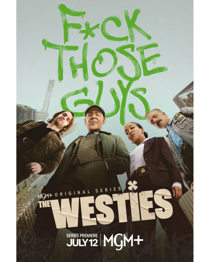 J.K. Simmons in the official key art for “The Westies,” MGM+ crime drama inspired by New York City's notorious Irish gang.