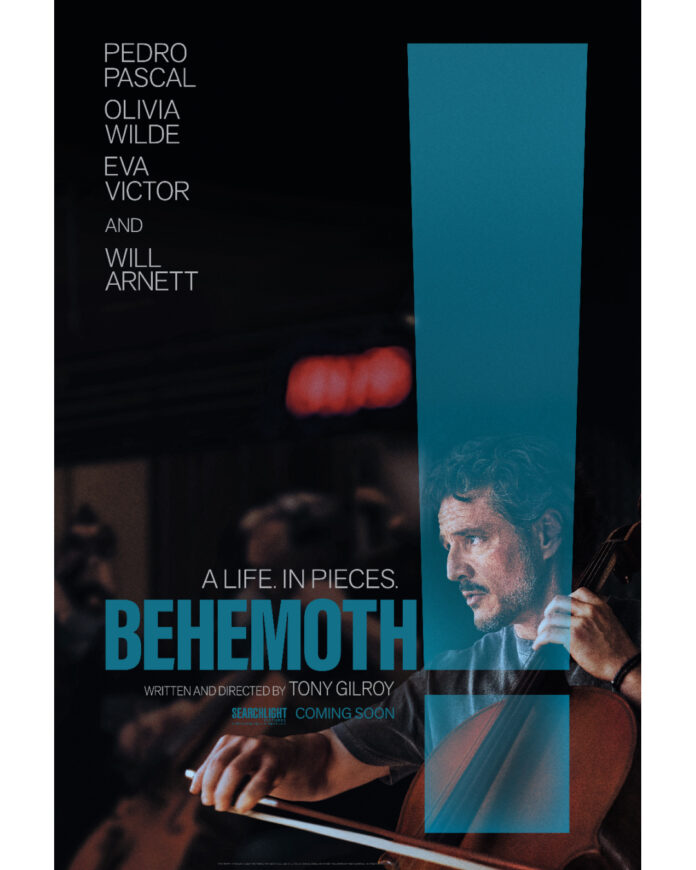 Official key art for Behemoth! starring Pedro Pascal, in theaters December 4, 2026.