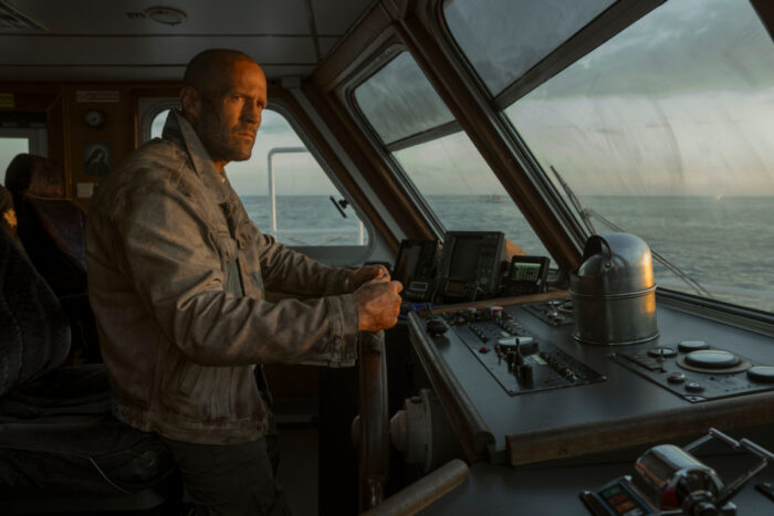 Jason Statham in an action scene from the 2026 thriller "Mutiny."