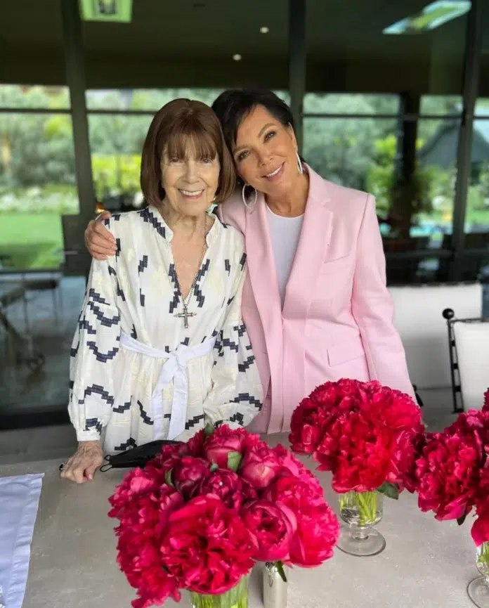 Kris Jenner smiles alongside her mother, Mary Jo "MJ" Campbell