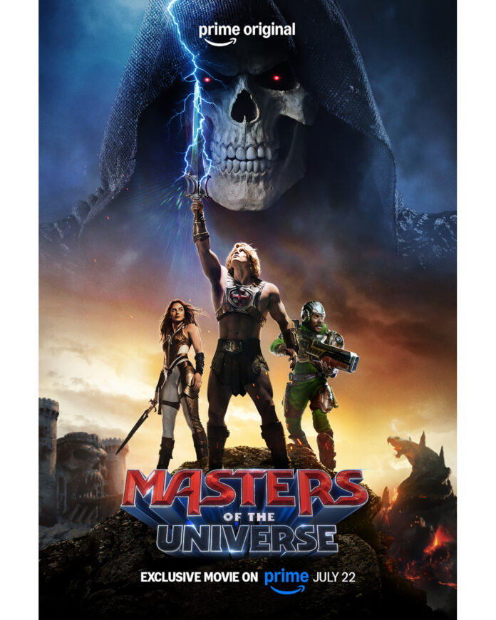 masters-of-the-universe-2026-movie-poster-prime-video Official key art for the 2026 live action "Masters Of The Universe" featuring Nicholas Galitzine, Camila Mendes, Idris Elba, and Jared Leto.