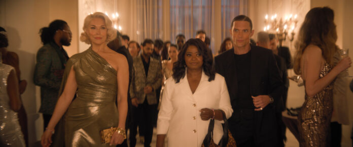 Hannah Waddingham, Octavia Spencer, and Ed Skrein in the Prime Video action comedy "Ride or Die."