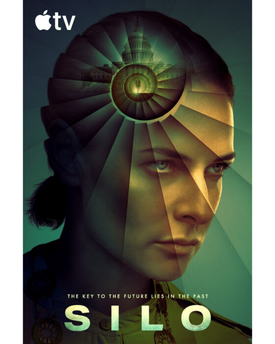 Key art for "Silo" Season 3 starring Rebecca Ferguson, streaming on Apple TV in July 2026.