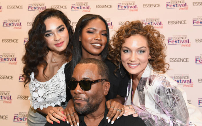 Lee Daniels poses backstage with "Star" actresses Brittany O'Grady, Ryan Destiny, and Jude Demorest during the 2016 ESSENCE Festival in New Orleans.