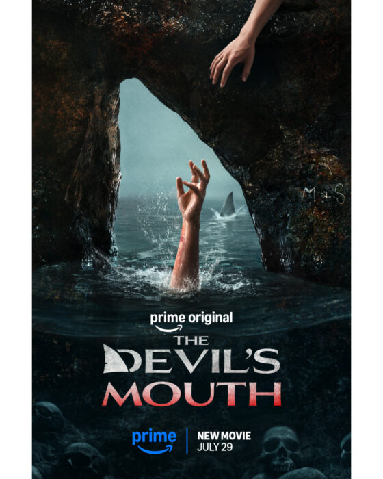 Key art for "The Devil's Mouth," the Prime Video survival horror film set inside a deadly cave system in Thailand.